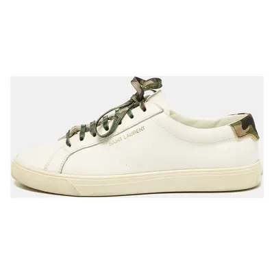 Saint Laurent White Leather Court Classic Sneakers Size