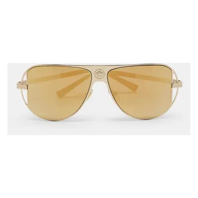 Versace Gold Mirrored MOD. Aviator Sunglasses