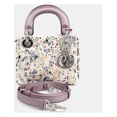 Dior Multicolor Satin Mini Lady Bag