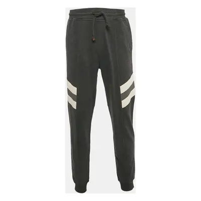 Brunello Cucinelli Grey Contrast Trimmed Joggers