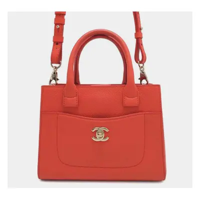 Chanel Red Mini Calfskin Neo Executive Shopper Tote