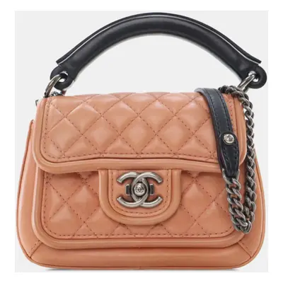 Chanel Brown Small Quilted Calfskin Prestige Flap