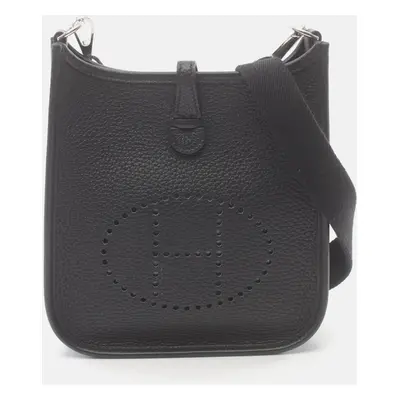 Hermes Black Leather Evelyne TPM Amazon Crossbody Bag