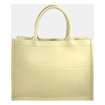 Dior Beige Leather Book Tote Medium Tote Bag