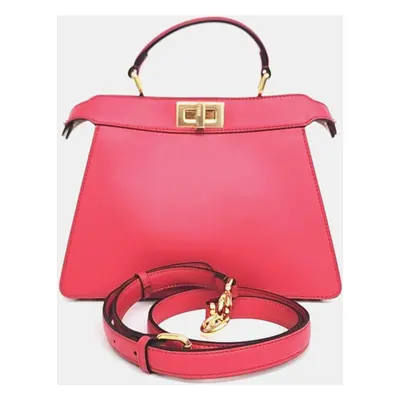 Fendi Pink Leather Peekaboo I See U Small Bag