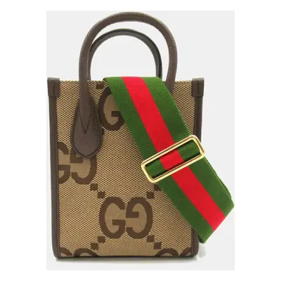 Gucci brown canvas jumbo GG shoulder bag