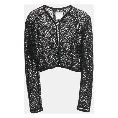 INGIE Paris Black Guipure Lace Blouse