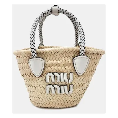 Miu Miu raffia tote and shoulder bag