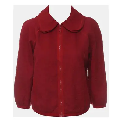 Louis Vuitton Red Polyamide, Cotton Zip-Up Top FR Women