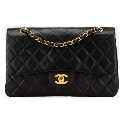 Chanel Black Lambskin Medium Classic Double Flap Bag