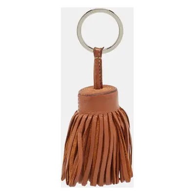 Hermes Gold Swift Leather Carmen Tassel Key Ring