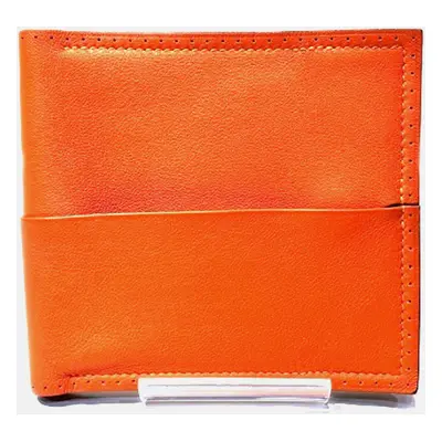 Hermes Orange Flex Leather Bifold Wallet