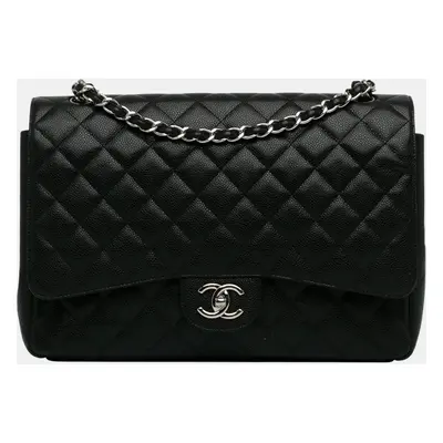 Chanel Black Maxi Classic Caviar Double Flap