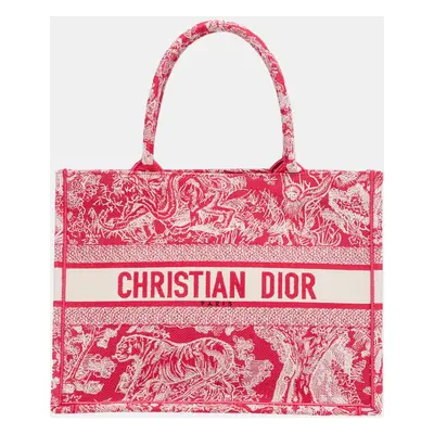 Dior Pink Medium Toile de Jouy Book Tote