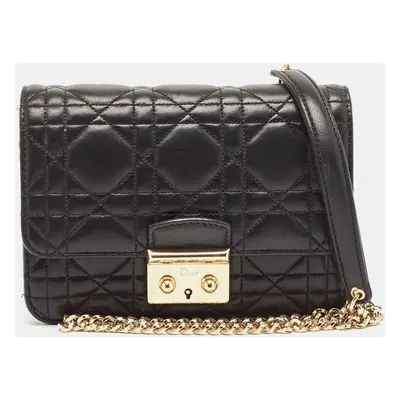 Dior Black Cannage Leather Mini Miss Dior Shoulder Bag