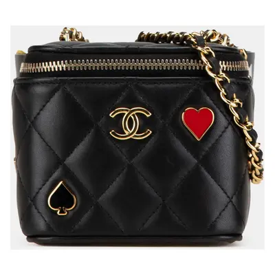 Chanel Black Mini Lambskin Coco Casino Vanity Case