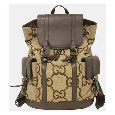 Gucci Brown Jumbo GG Backpack