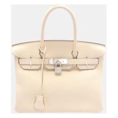 Hermes Birkin Handbag Ivory