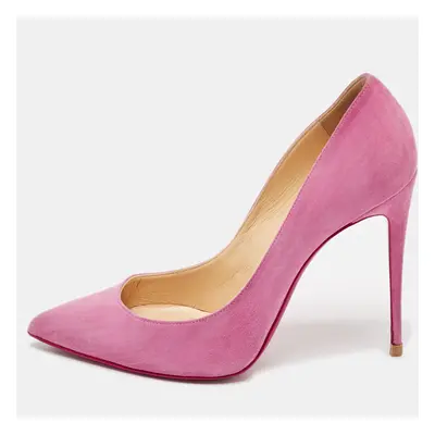 Christian Louboutin Light Pink Suede Pigalle Follies Pumps Size