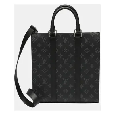 Louis Vuitton Noir Monogram Eclipse Sac Plat Tote Bag