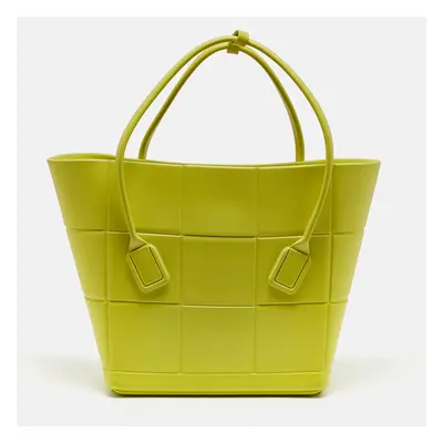 Bottega Veneta Yellow Rubber Arco Tote