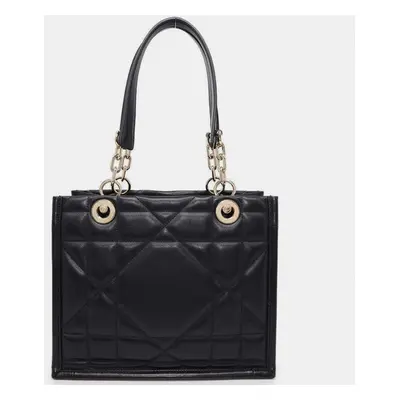 Dior Black Leather Archi Cannage Essential Small Tote Bag