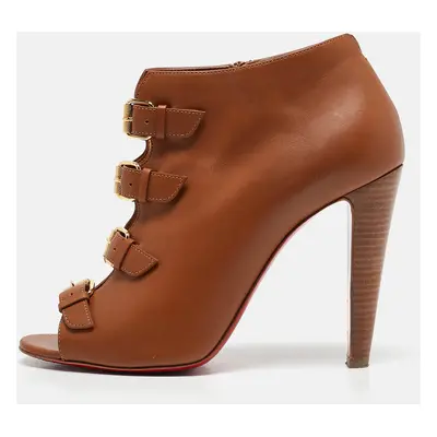 Christian Louboutin Brown Leather Camisol Booties Size