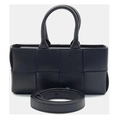 Bottega Veneta Black Leather East West Arco Tote Bag