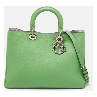 Dior Green Leather Diorissimo Shopper Tote