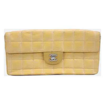 Chanel Yellow Fabric Shoulder Bag