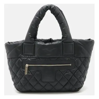 Chanel Black Nylon Coco Cocoon Small Tote Bag