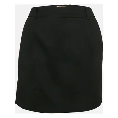 Saint Laurent Black Wool Mini Skirt