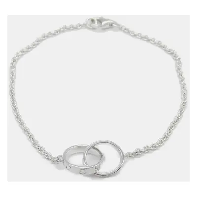 Cartier 18K White Gold Interlocking Love Bracelet