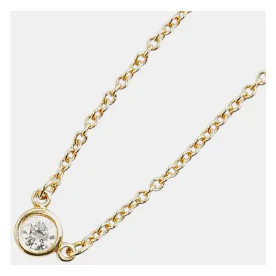 Tiffany & Co. 18K Yellow Gold and Diamond Elsa Peretti Diamonds By The Yard Pendant Necklace