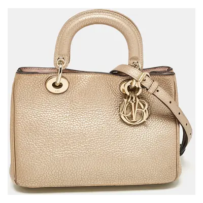 Dior Gold Leather Mini Diorissimo Tote