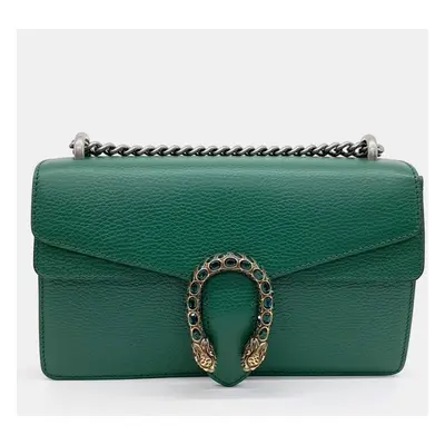 Gucci Green Leather Dionysus Chain Shoulder Bag