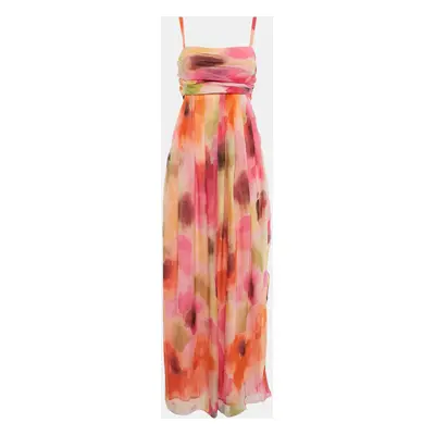 Moschino Cheap and Chic Multicolor Silk Blend Sleeveless Maxi Dress