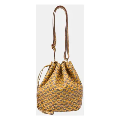 Hermes Yellow Zebra Market PM Shoulder Bag