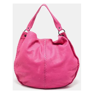 Bottega Veneta Pink Intrecciato Leather Cervo Hobo