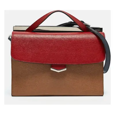 Fendi Tricolor Leather Small Demi Jour Top Handle Bag