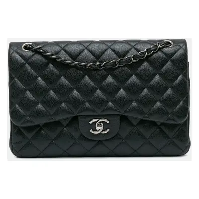 Chanel Black Jumbo Classic Caviar Double Flap