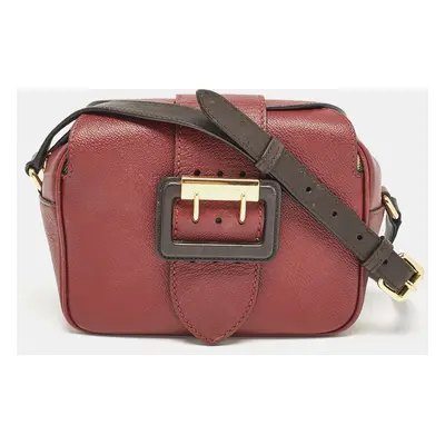 Burberry Burgundy Leather Small Medley Buckle Crossbody Bag