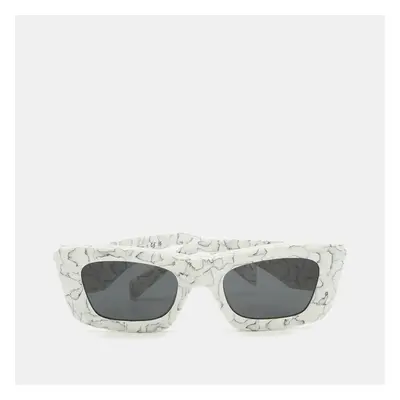 Prada White/Black SPR 13Z Marble Print Symbole Sunglasses