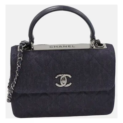 Chanel Blue Denim Trendy CC Top Handle Bag