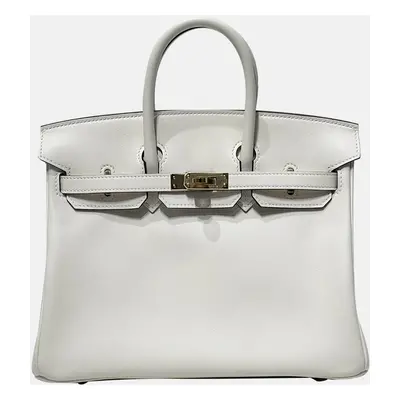 Hermes Cream White Swift Leather Birkin Bag