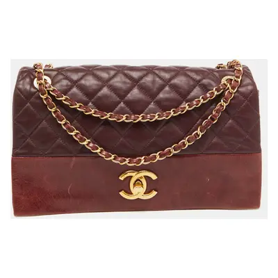 Chanel Burgundy Quilted Leather Jumbo Soft Elegance Flap Bag