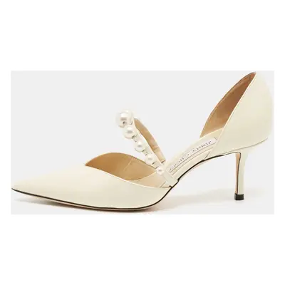 Jimmy Choo Cream Patent Leather Aurelie Pumps Size