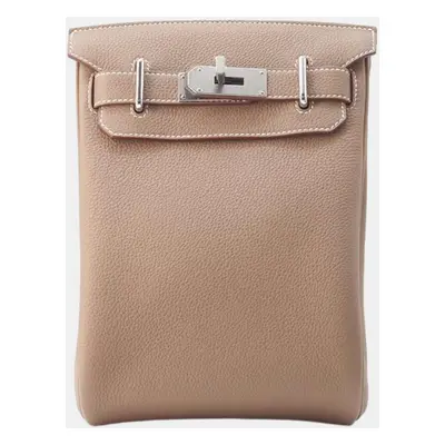 Hermes Etoupe Togo Leather Kelly Akkad PM Bag