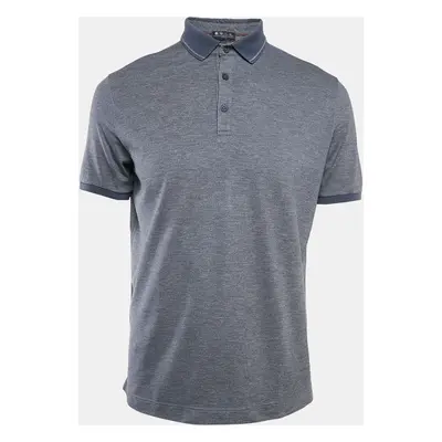 Loro Piana Blue Cotton Blend Polo T-Shirt