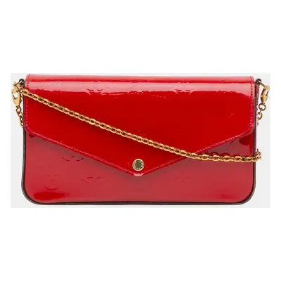 Louis Vuitton Red Monogram Vernis Pochette Felicie